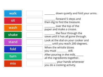 imperative verbs match up