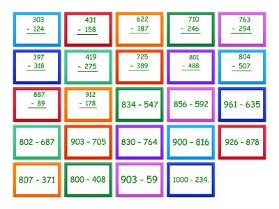 Level 1/2 Practise Subtracting