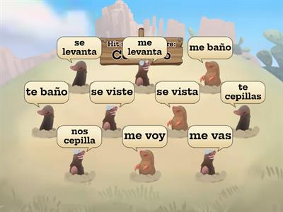 Reflexivos - wack a mole