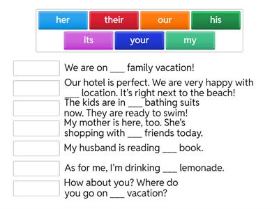 Possessive Adjectives