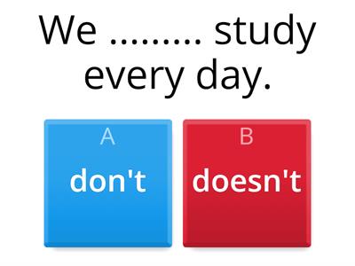 Present simple - making a sentence negative