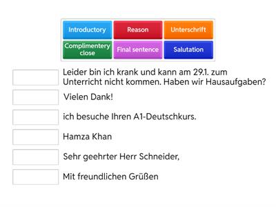E-Mail - Bestandteile zuordnen