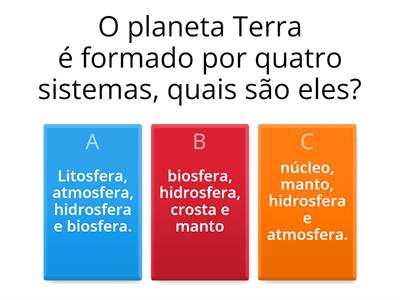 geografia sistemas e a estrutura da terra!