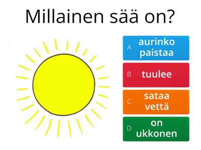 Sää: Millainen sää on? (monivalinta)