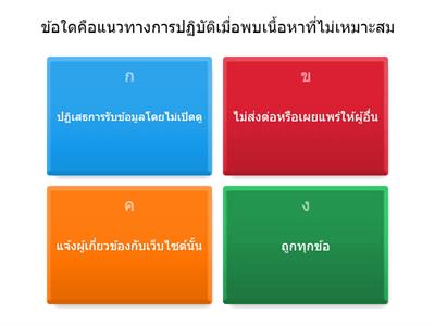 การใช้เทคโนโลยีสารสนเทศอย่างมีความรับผิดชอบ