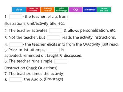 Teaching Listening Skills/Sub-Skills catalog - Steps to follow!!!!!1