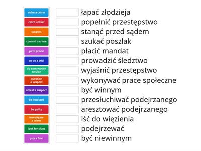 Klasa 8  Crime verbs