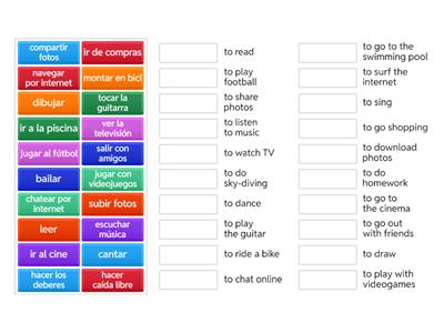 Infinitives - free time activities