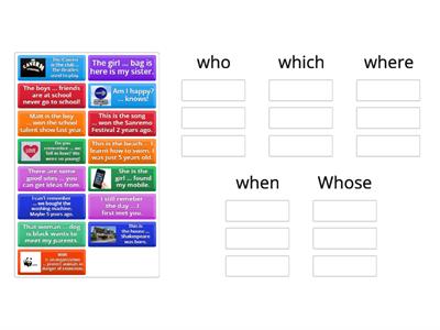 Relative pronouns etc.