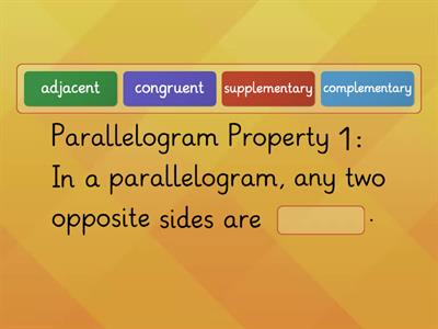 PROPERTIES AND THEOREMS ON PARALLELOGRAM