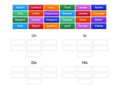 WTW-BDR-Sort 4 Prefixes un-, in-, dis-, mis-.
