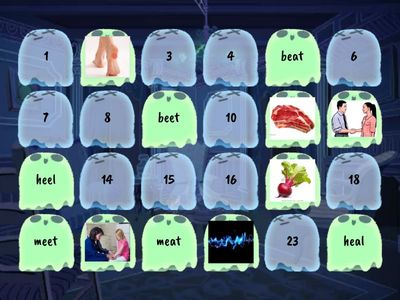 EE/EA Homophone Memory Game