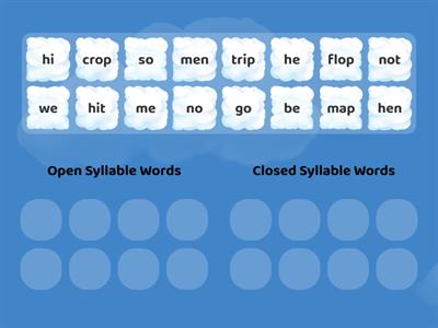 Open syllable / Closed syllable_Group sort