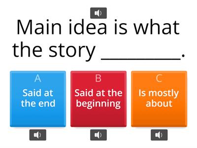 Main Idea and Details