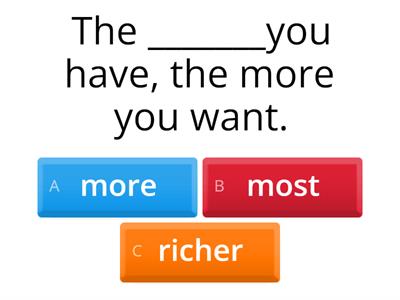 INTERMEDIATE 11. Unit 9. COMPARTIVE THE MORE...THE MORE