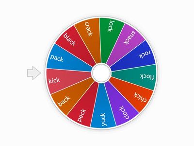  Spin the Wheel--ending ck digraph sound