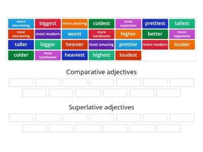 Comparative and superlative adjectives