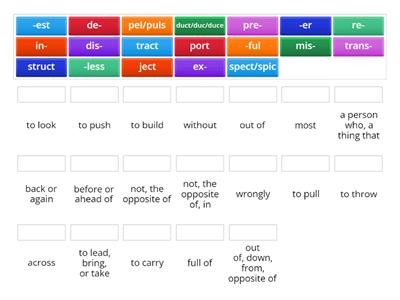 Root, Prefix, Suffix Review