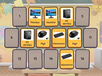 Nájdi správne dvojice a pomenuj ich.