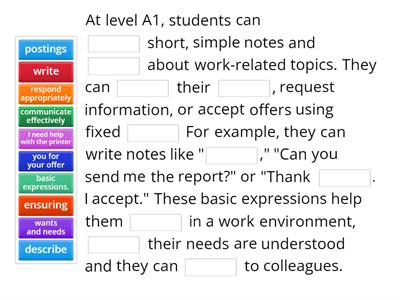 Complete the paragraph by dragging the words. 