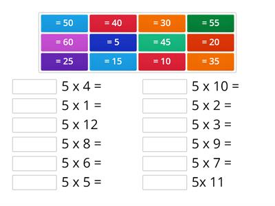 5 Times Tables