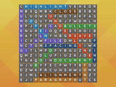 ICT Keywords Microsoft Word