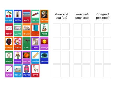 Род существительных - Род именица