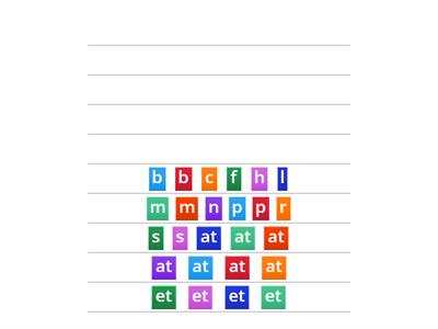 Word builder with at et 