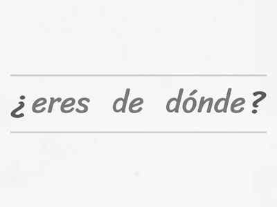 Vocabulario de origen: Q & A (unjumble)