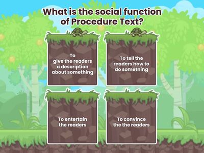 Procedure Text Quiz