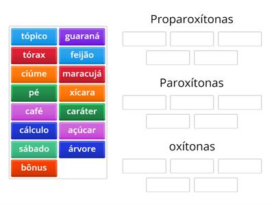 Sílabas Tonicas 4 ano