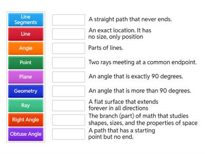 Geometry Terms Matching 