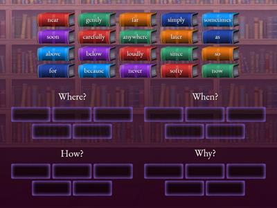 Interrogative Adverbs: how, when, where, why