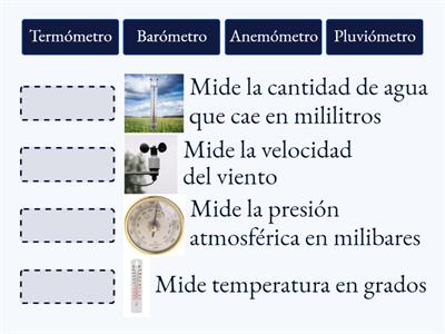 INSTRUMENTOS PARA MEDIR EL TIEMPO ATMOSFÉRICO