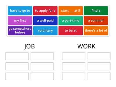 JOB vs WORK