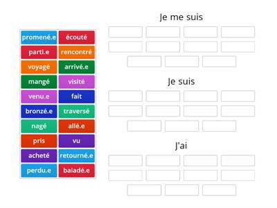 Je me suis VS Je suis VS J'ai