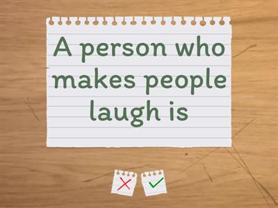 PERSONALITIES - English File Pre-Intermediate - 1A - DEFINITIONS