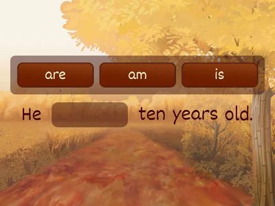 3rd grade verb" To be" 