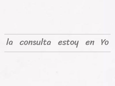 Frases simples (reordenar)