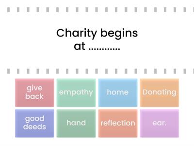 Helping others - sentences 