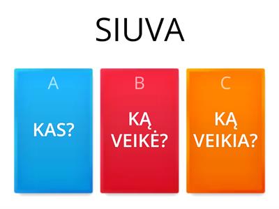 "S"BŪDVARDIS, DAIKTAVARDIS, VEIKSMAŽODIS