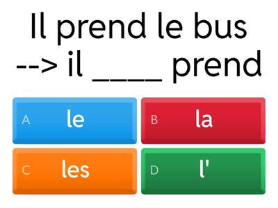 Direct object pronouns