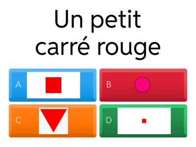 French shapes, colours and size