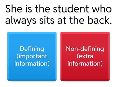 Defining/Non-defining Relative Clauses