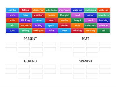 IRREGULAR VERBS BLOCK H