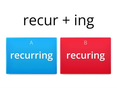 Double Consonant Suffix Rule