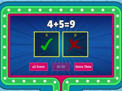 Вярно или грешно - куиз за събиране и изваждане до 9.