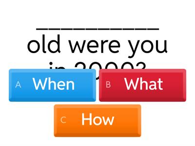 Wh questions - was/were