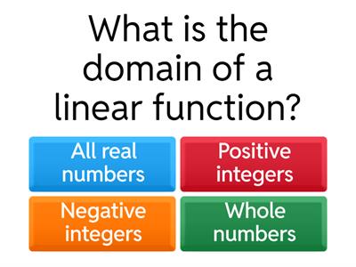 Linear Functions and Relationships Quiz