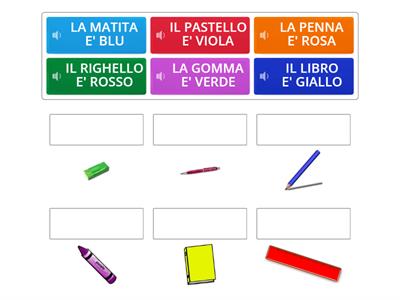  OGGETTI SCOLASTICI E COLORI